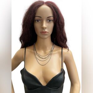 Itaor 4 strand stainless steel necklace